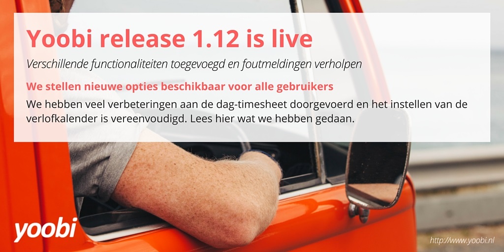 Yoobi release 1.12 is uitgebracht